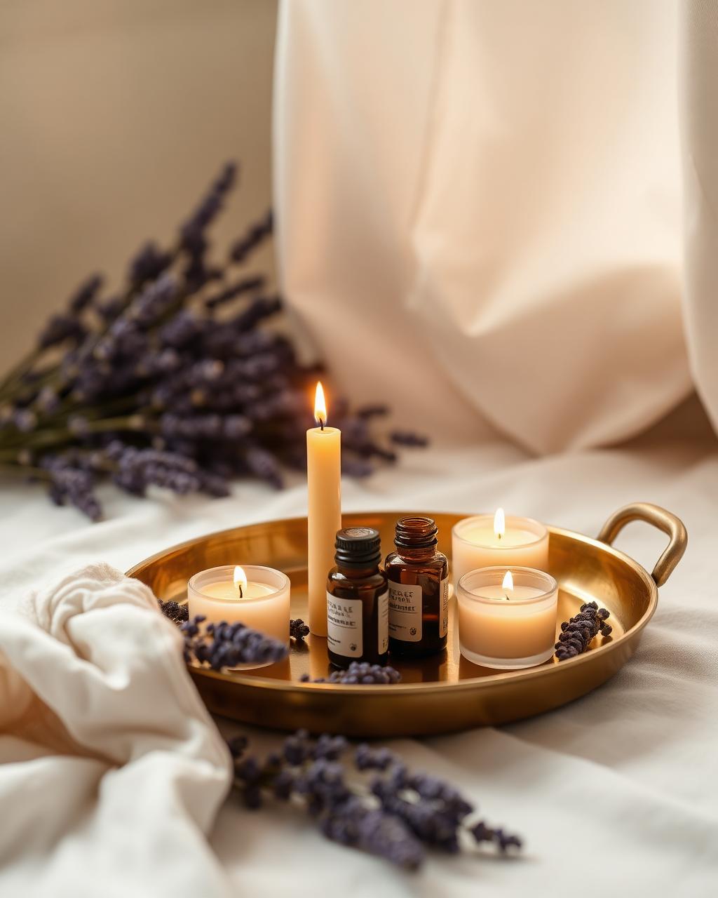 Candles and essential oils